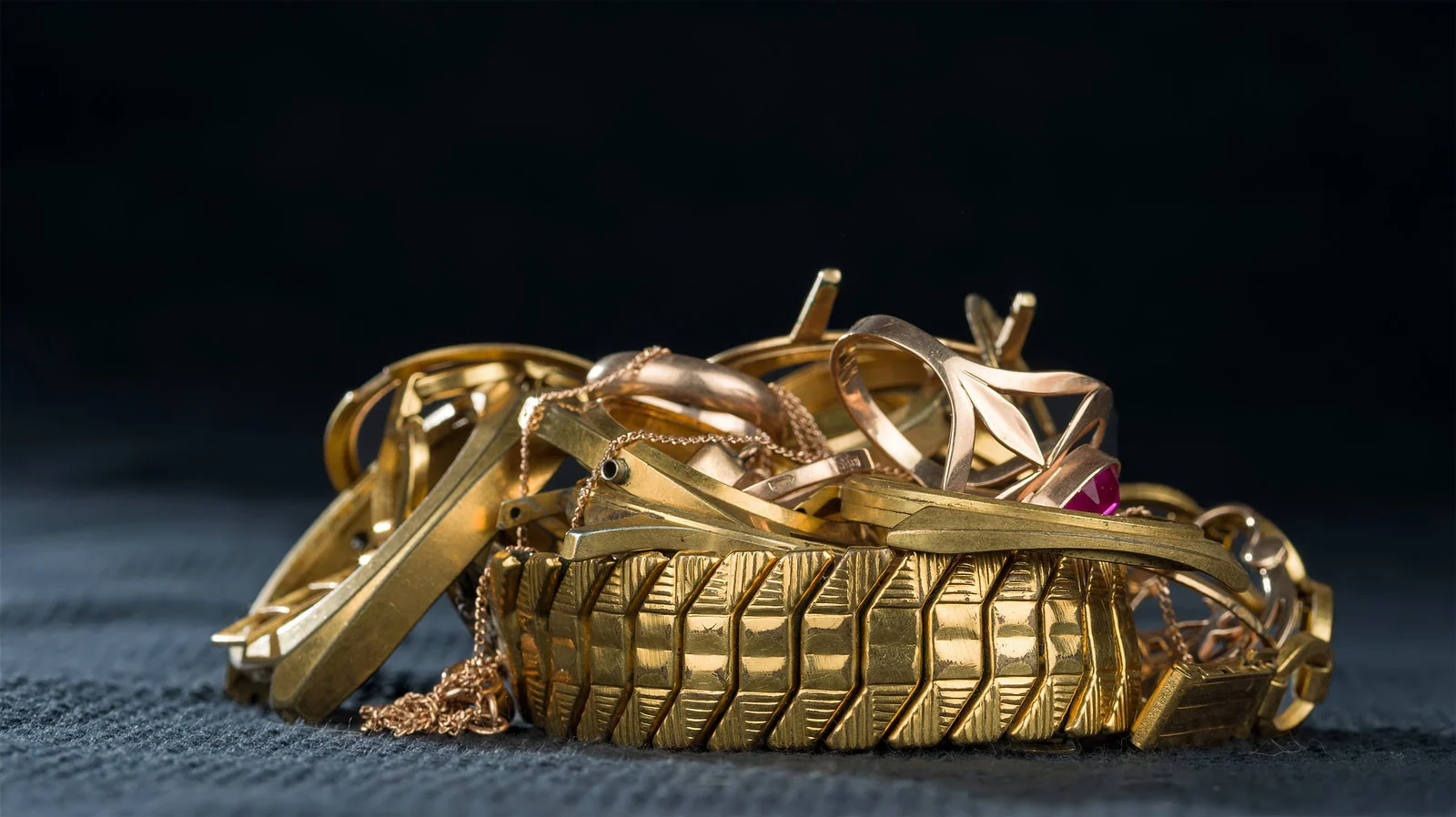 Gold jewelry collection