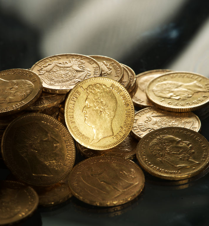 Gold coins collection